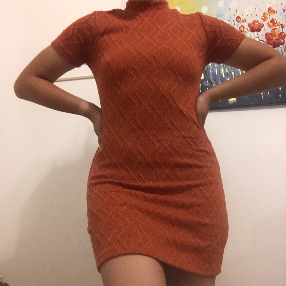 forever 21 thick fabric 70s style dress